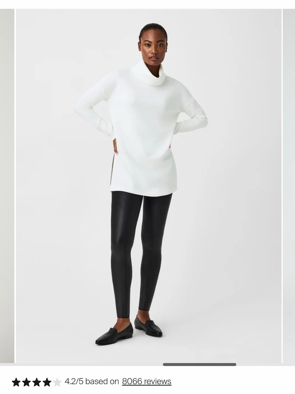 SPANX Black High-Waist Faux-Leather Leggings